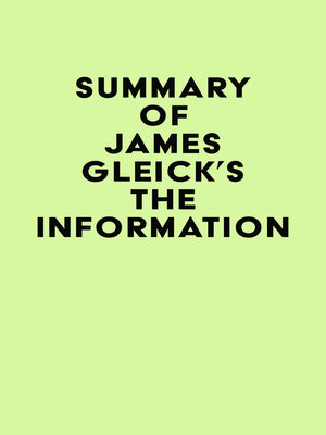 cover image of Summary of James Gleick's the Information